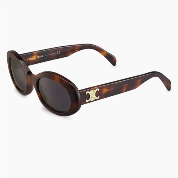 Celine Triomphe 52MM Oval Sunglasses - Picture 1 of 9